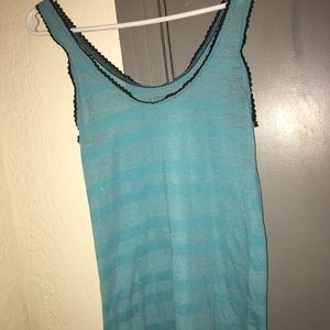 Vans striped blue tank top